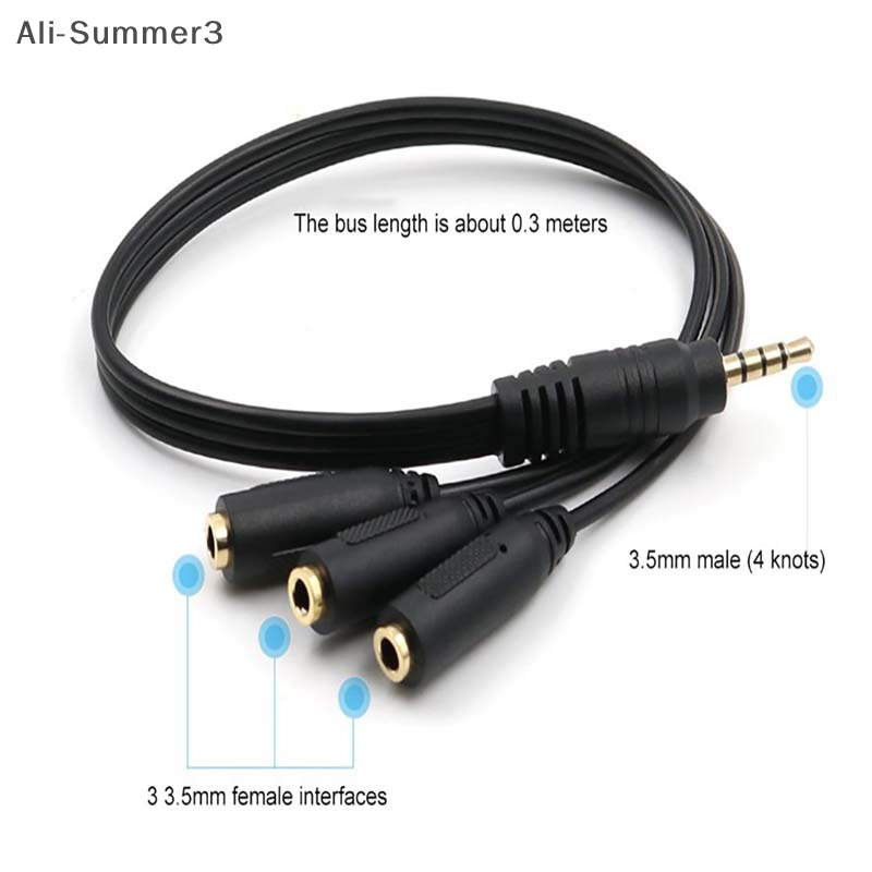 3.5mm 3 Way Port Aux Multi Hea – обзор и цена Earphone Splitter Jack