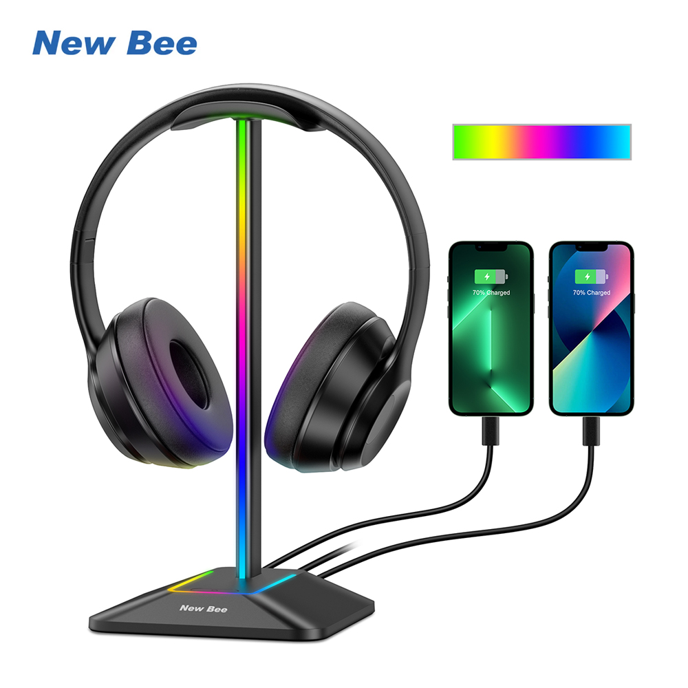 New Bee Z8 RGB Headphones Stan – обзор и цена Headphone Stand Desk
