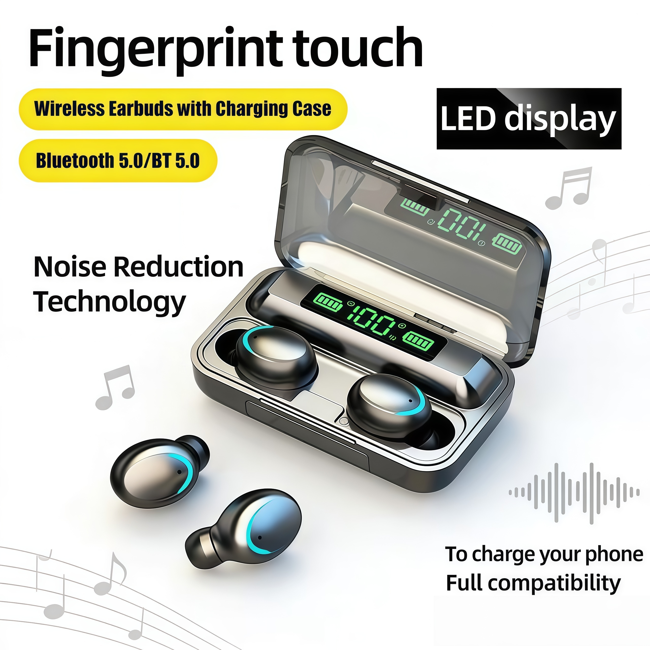 2026 F9 Wireless Earphones LED – обзор и цена Wireless Earbuds Tws