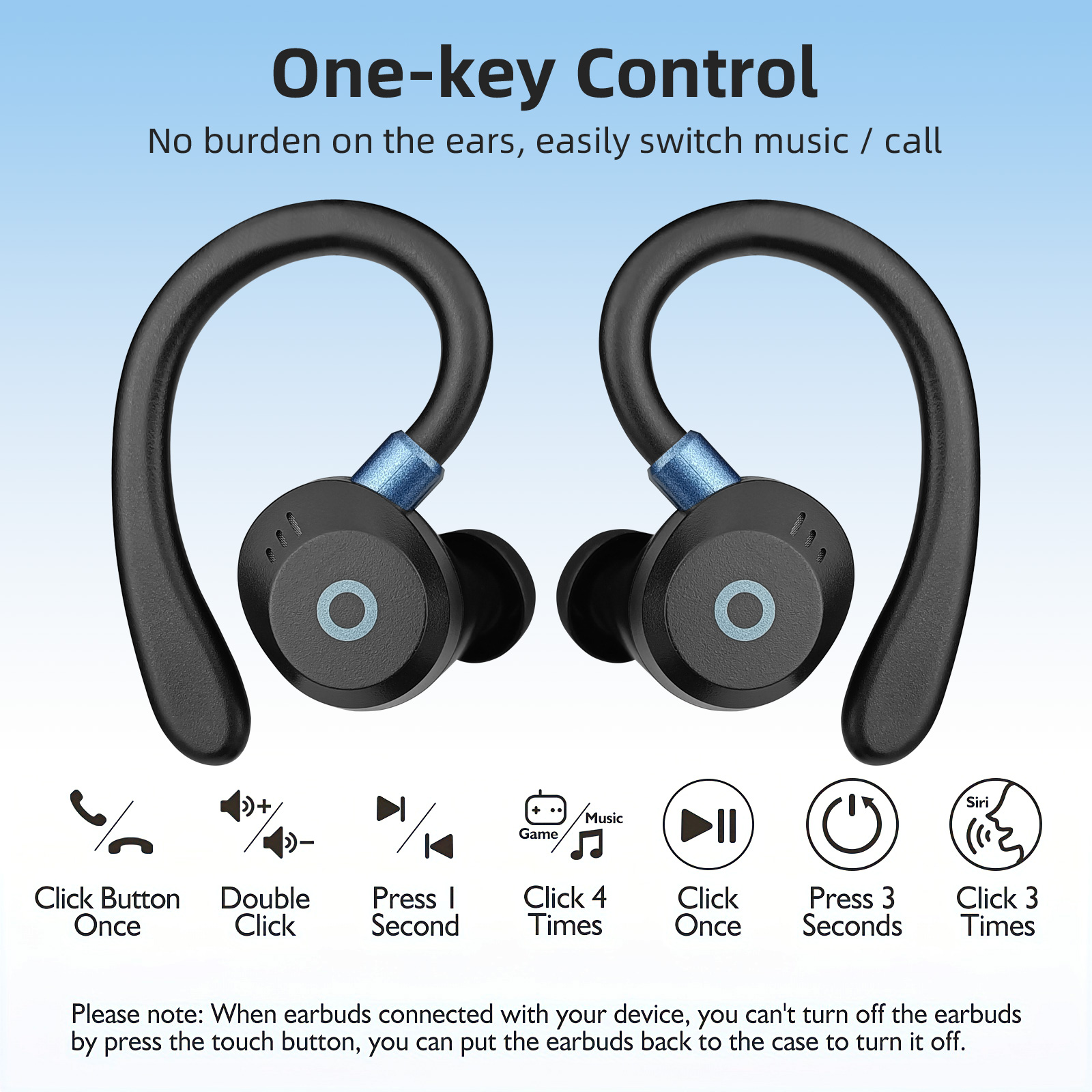 2025 new K09 wireless headset  – обзор и цена Sports Earphone Hook