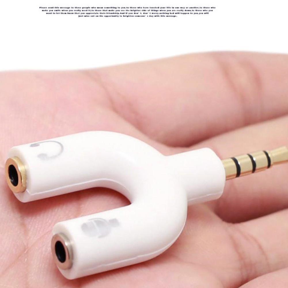 1PC Dual 3.5MM U Type Adapter  – обзор и цена Earphone Splitter Jack