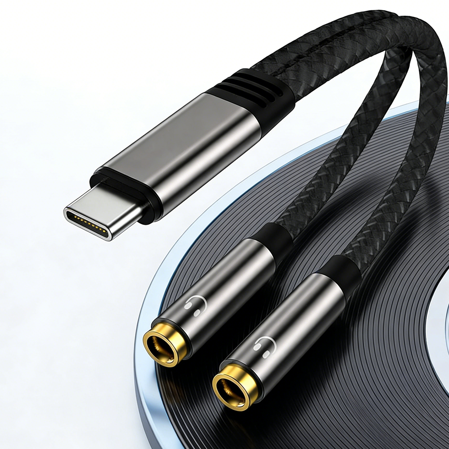 USB C To Dual 3.5mm Female Hea – обзор и цена Earphone Splitter Jack