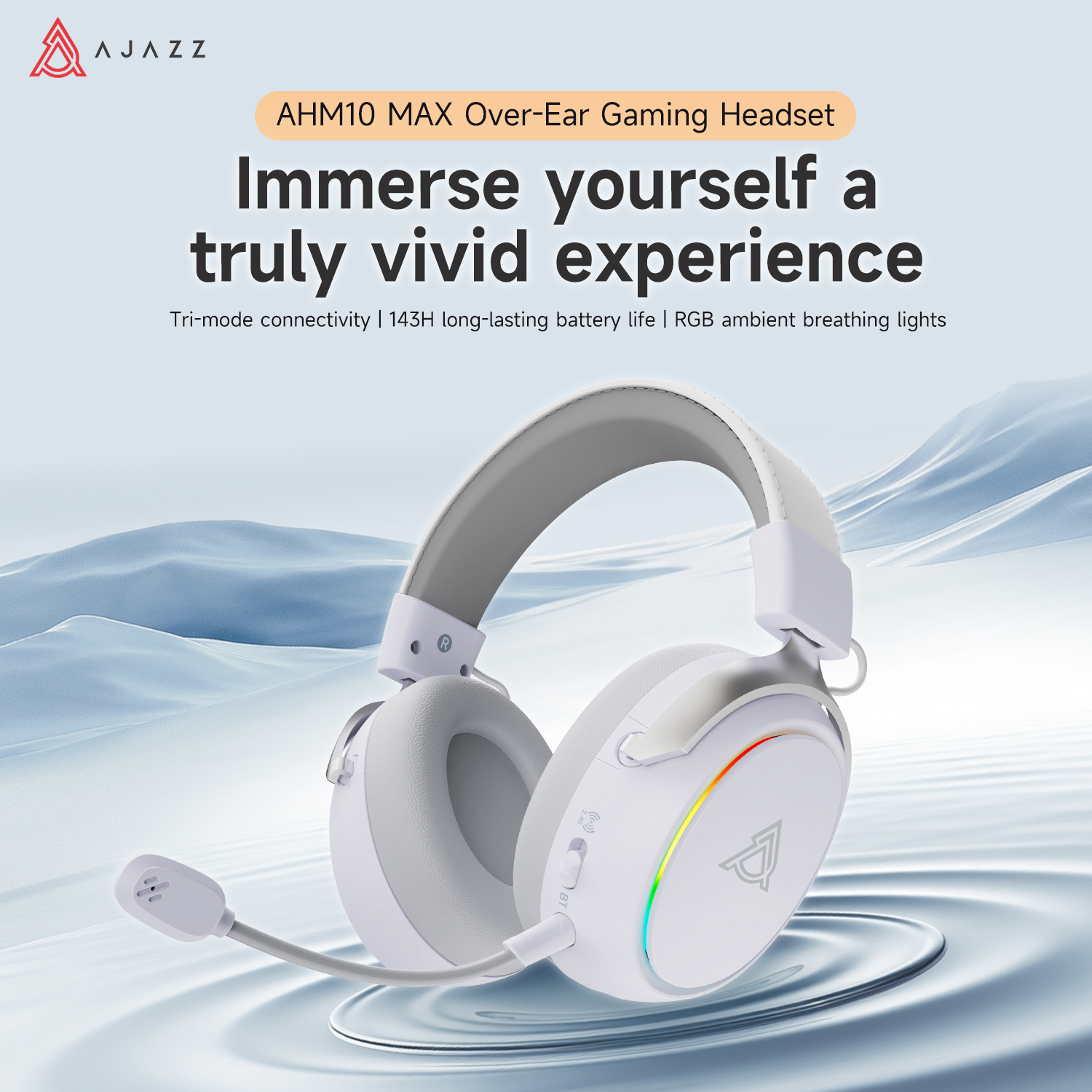 Ajazz AHM10 MAX Over-ear gamin – обзор и цена Gaming Headset Rgb