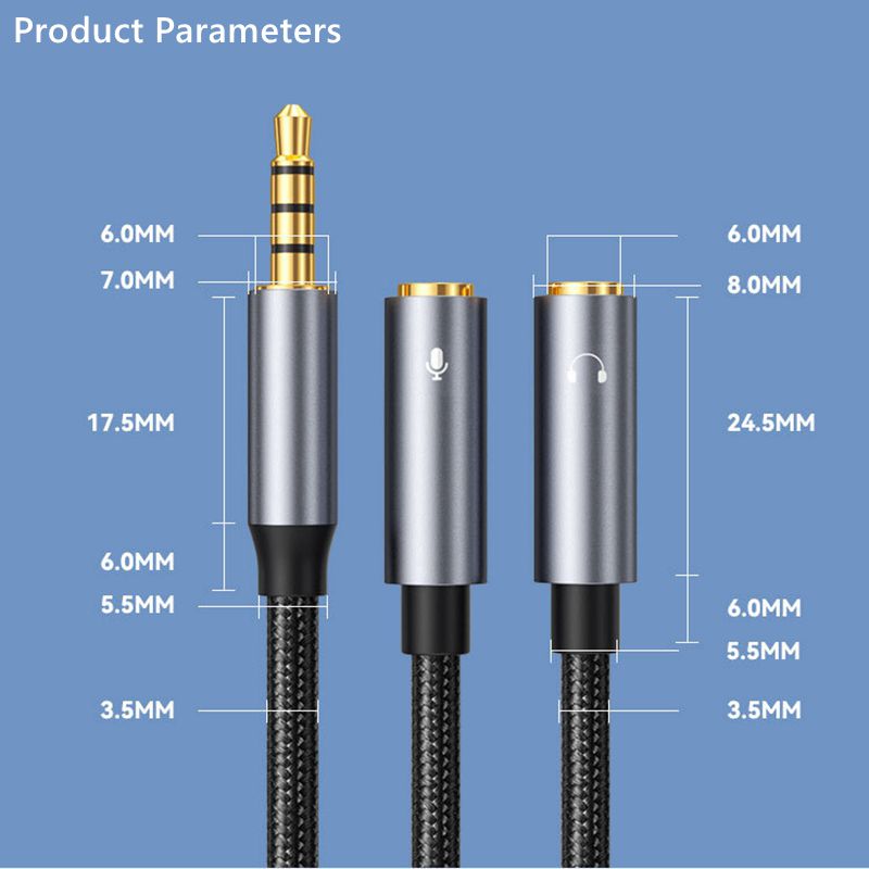 3.5mm Jack Aux Audio Cable Mal – обзор и цена Earphone Splitter Jack